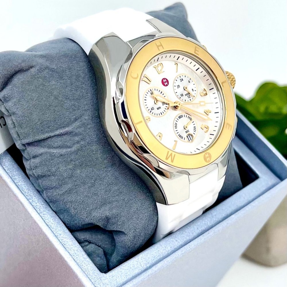 NWT MICHELE Jellybean Stainless Watch MWW12F000094